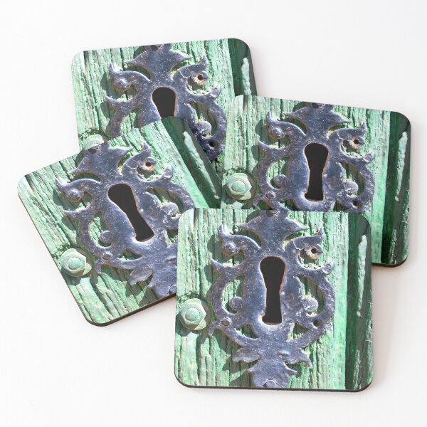 Item preview, Rustic Green Door Keyhole Old World Charm designed and sold by Clavivs.