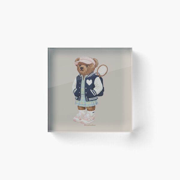 Item preview, Cute Preppy Tennis Player Teddy Bear designed and sold by BUABUABUA.