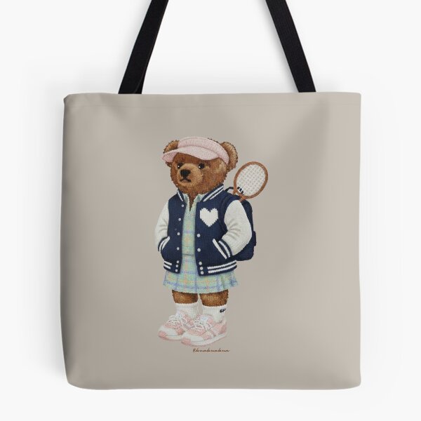 Item preview, Cute Preppy Tennis Player Teddy Bear designed and sold by BUABUABUA.