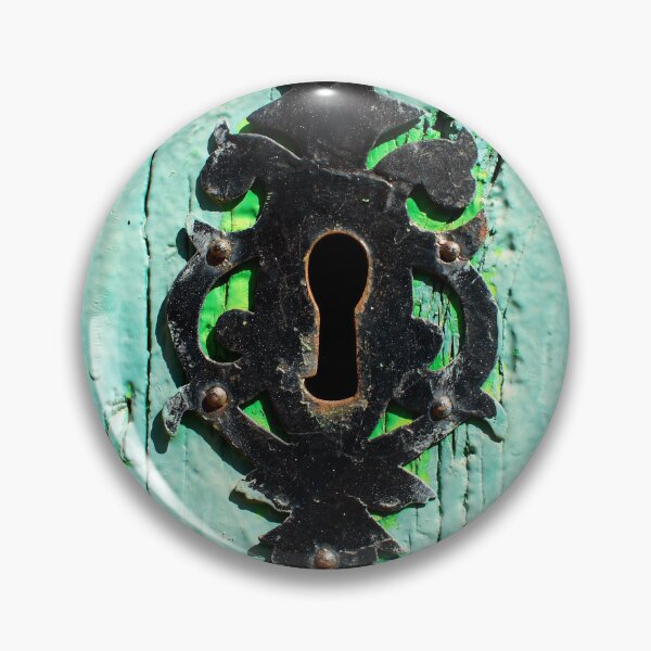 Item preview, Ornate Keyhole on Weathered Teal Door - Rustic Vintage Charm designed and sold by Clavivs.