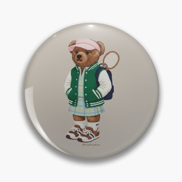 Item preview, Cute Preppy Green Tennis Player Teddy Bear designed and sold by BUABUABUA.