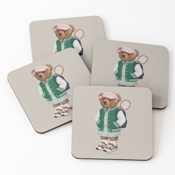 Item preview, Cute Preppy Green Tennis Player Teddy Bear designed and sold by BUABUABUA.