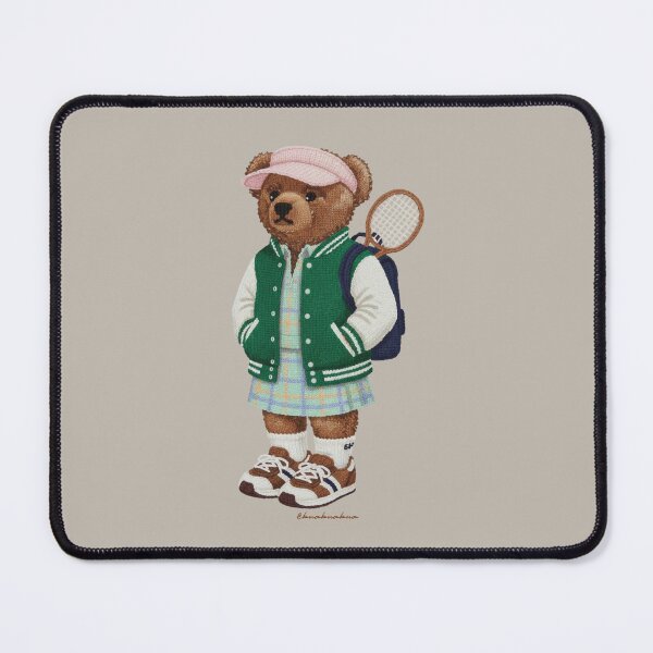 Item preview, Cute Preppy Green Tennis Player Teddy Bear designed and sold by BUABUABUA.