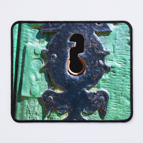 Item preview, Mysterious Green Door Keyhole - Rustic Vintage Charm designed and sold by Clavivs.