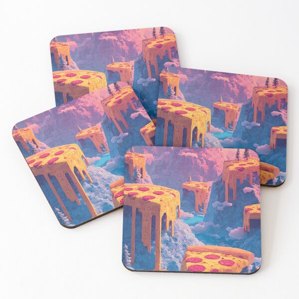 Item preview, Surreal Melting Pizza Landscape Illustration designed and sold by DanielY01.