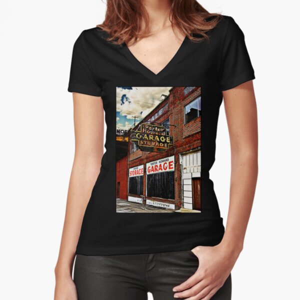 Bossier City Meets Lebanon, Missouri Fitted V-Neck T-Shirt