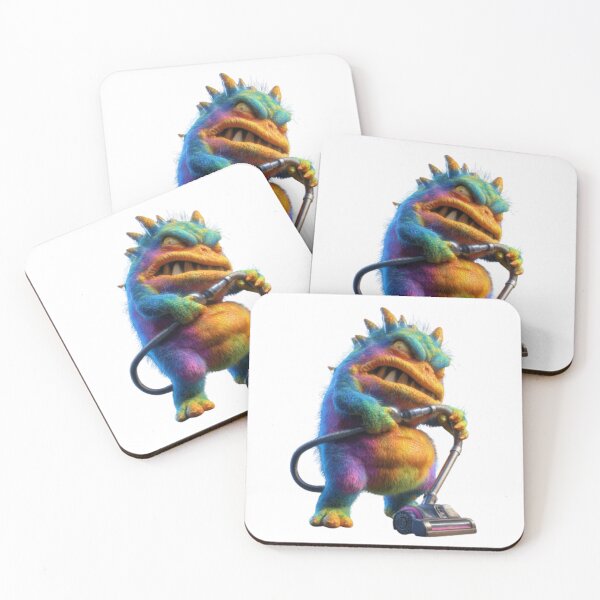 Item preview, Cartoon Monster with Vacuum Cleaner designed and sold by AlexLineArt.