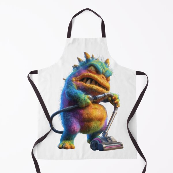 Item preview, Cartoon Monster with Vacuum Cleaner designed and sold by AlexLineArt.