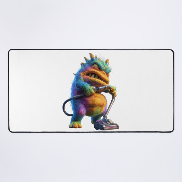 Item preview, Cartoon Monster with Vacuum Cleaner designed and sold by AlexLineArt.