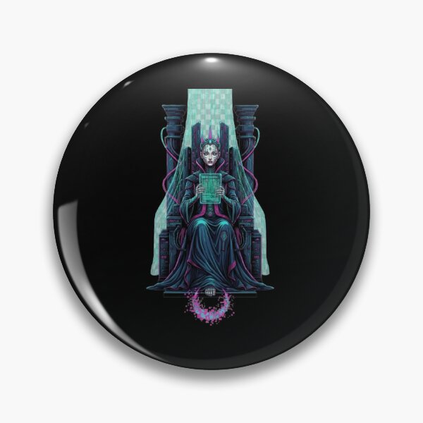 Item preview, The High Priestess Tarot: Cyberpunk Oracle - Futuristic Glitch Card II designed and sold by trend-forge.
