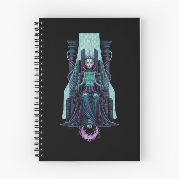 Item preview, The High Priestess Tarot: Cyberpunk Oracle - Futuristic Glitch Card II designed and sold by trend-forge.