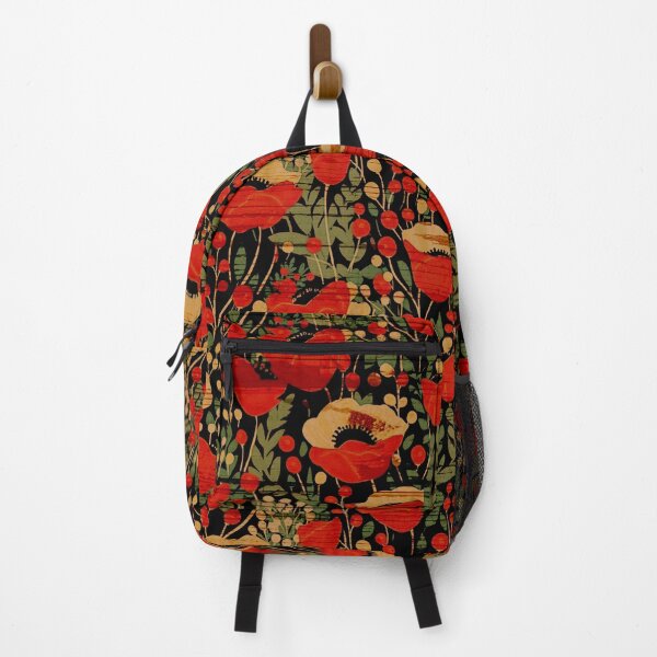 Aperçu de l'œuvre Coquelicots rouges vintage rustiques à motif bois veiné créée et vendue par TackyTime.