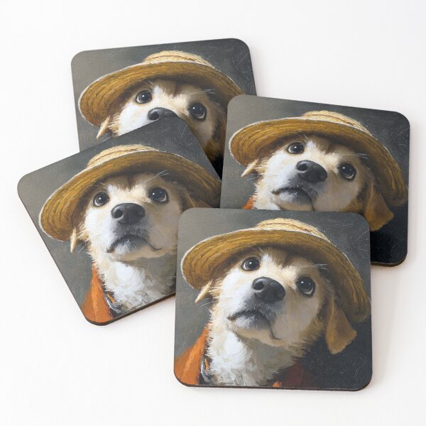 Item preview, Dog Wearing a Straw Hat designed and sold by Savannah Gibbs.
