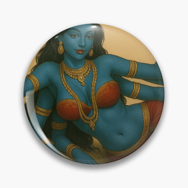 Item preview, 6 Armed Sorceress Cute Pinup Blue Girl designed and sold by SilkPinupStudio.