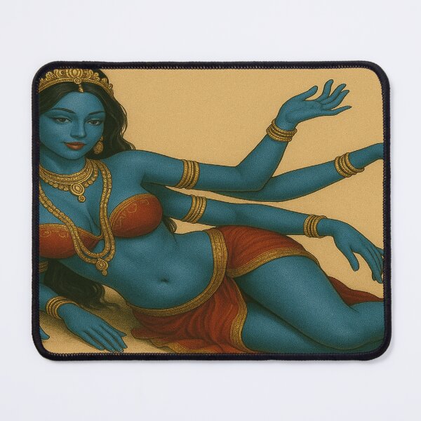 Item preview, 6 Armed Sorceress Cute Pinup Blue Girl designed and sold by SilkPinupStudio.