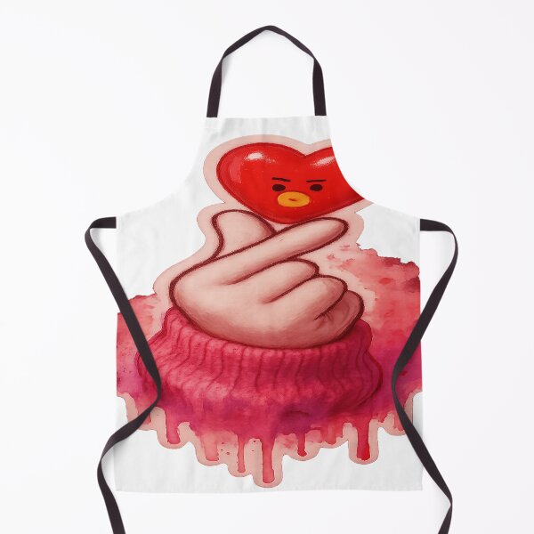Item preview, Cute BT21 TATA Finger Heart with Dripping Pink Sweater Sticker - Ultra Realistic 8K designed and sold by ARTCREATESHOP.