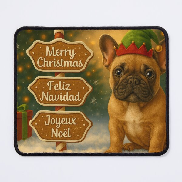 Item preview, Cute French Bulldog Christmas Gingerbread Sign designed and sold by GivingJoy.