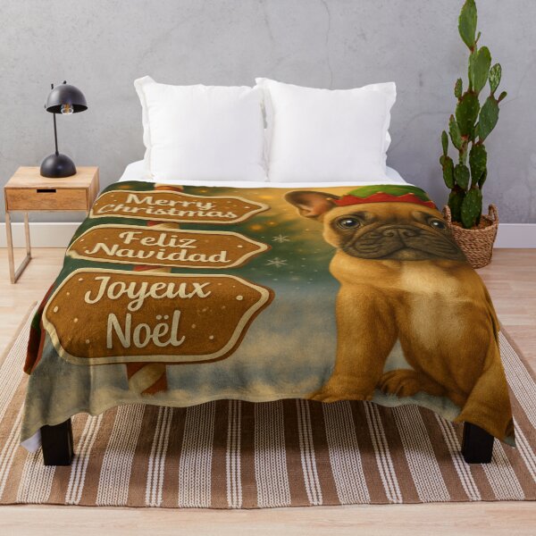 Item preview, Cute French Bulldog Christmas Gingerbread Sign designed and sold by GivingJoy.