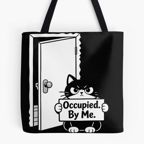 Item preview, Funny Cat Bathroom Guard Shirt – Grumpy Cat Blocking Door – Humor Pet Design designed and sold by Uglyandcute.