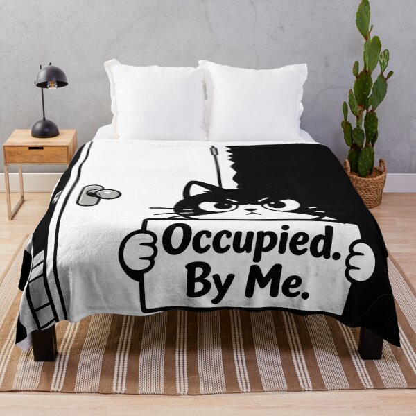 Item preview, Funny Cat Bathroom Guard Shirt – Grumpy Cat Blocking Door – Humor Pet Design designed and sold by Uglyandcute.