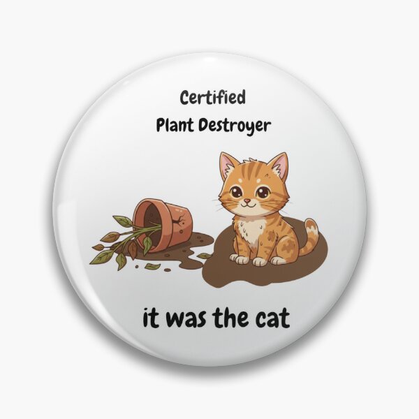 Item preview, Certified Plant Destroyer Cat Pun | Funny Plant Lover Kitten Doodle Gift designed and sold by Cozy Doodle Club.
