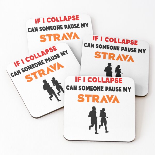 Item preview, If I Collapse Can Someone Pause My Strava • Funny Cycling & Running Quote • Strava Athlete Humor Shirt for Cyclists, Runners & Fitness Fans designed and sold by BMLprint ⭐⭐⭐⭐⭐.