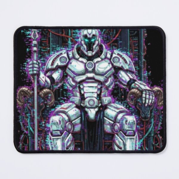Item preview, The Emperor Tarot: Cyberpunk Warlord - Futuristic Glitch Card IV designed and sold by trend-forge.