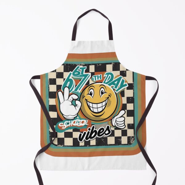 Item preview, 67th Day of School Vibes - Retro Groovy Checkerboard  designed and sold by w66aboo.