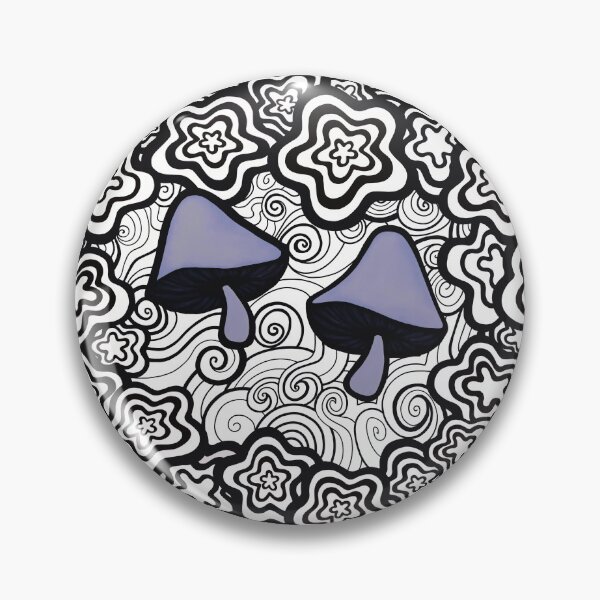 Item preview, Black and White Star and Mushroom Drawing - Abstract Swirl Illustration designed and sold by Crayon Cup.