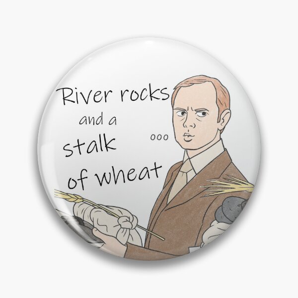 Item preview, River Rocks And A Stalk Of Wheat - Niles Crane designed and sold by HeadFellOff.