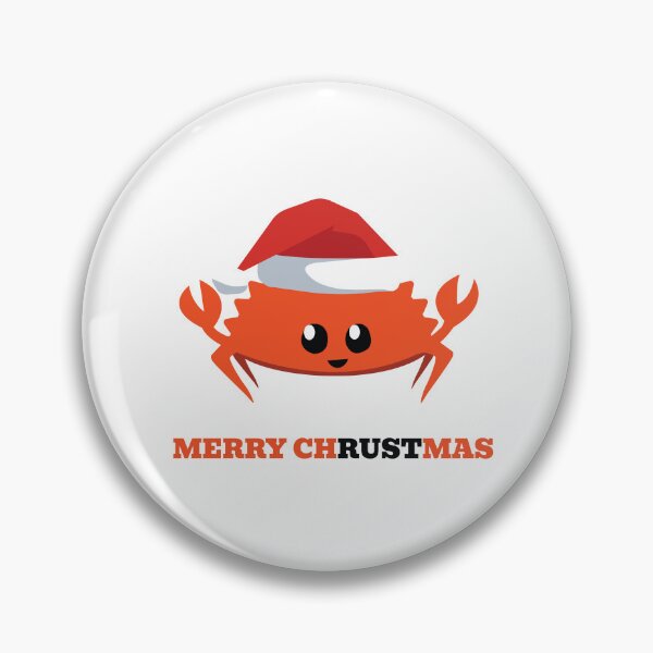 Item preview, Rust Language Mascot Merry Christmas designed and sold by hipstuff.