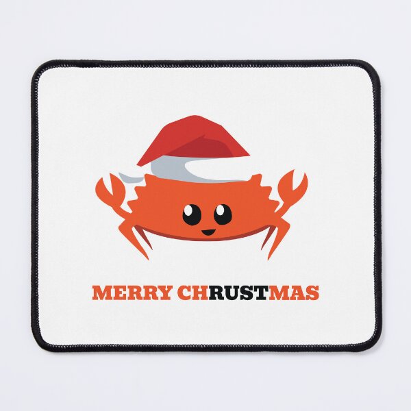 Item preview, Rust Language Mascot Merry Christmas designed and sold by hipstuff.