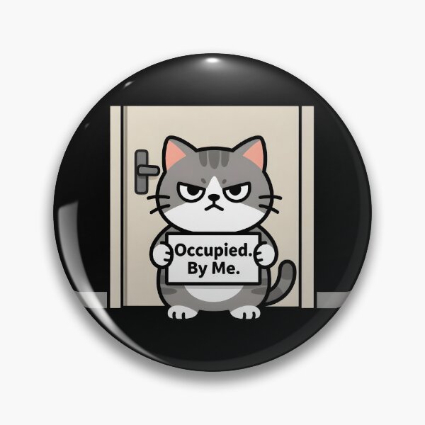 Item preview, Funny Cat Bathroom Guard Shirt – Grumpy Cat Blocking Door – Humor Pet Design designed and sold by Uglyandcute.