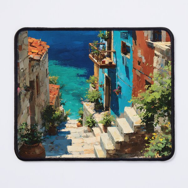 Item preview, Sunlit Greek Steps to a Charming Seaside Village designed and sold by daila70.