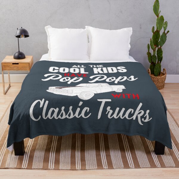 Item preview, All The Cool Kids Have Pop Pops With Classic Trucks | 1982 C-10 Square Body White Text designed and sold by Searching ideas.