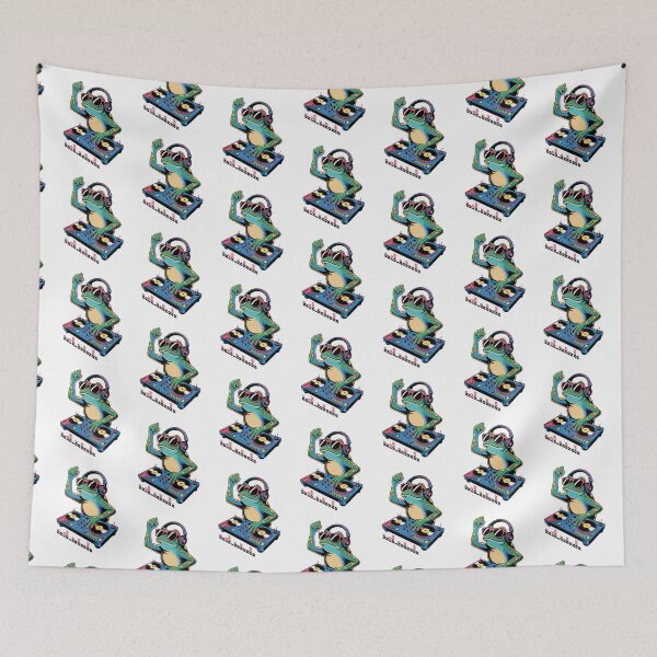 Item preview, Funky DJ Frog with Turntables designed and sold by Betsytiptoe.