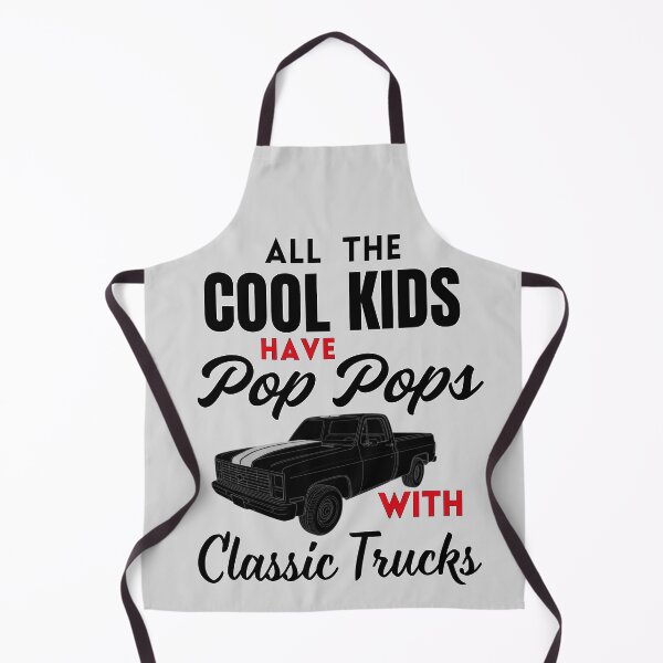 Item preview, **All The Cool Kids Have Pop Pops With Classic Trucks Black Text designed and sold by Searching ideas.