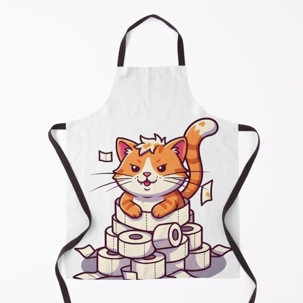 Item preview, cat bathroom Funny Toilet Paper Cat Shirt – Mischievous Cat Chaos – Cute Pet Humor Design designed and sold by Uglyandcute.