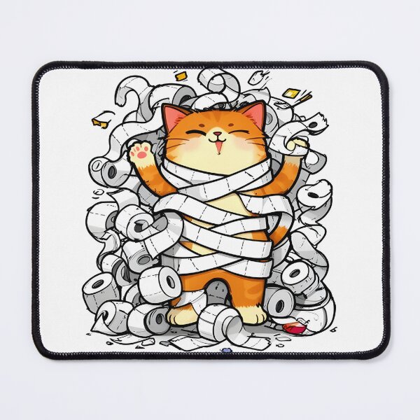 Item preview, cat bathroom Funny Toilet Paper Cat Shirt – Mischievous Cat Chaos – Cute Pet Humor Design designed and sold by Uglyandcute.