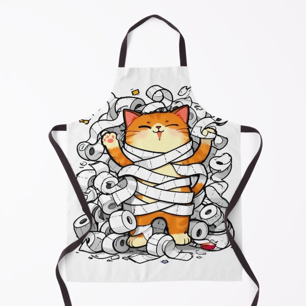 Item preview, cat bathroom Funny Toilet Paper Cat Shirt – Mischievous Cat Chaos – Cute Pet Humor Design designed and sold by Uglyandcute.