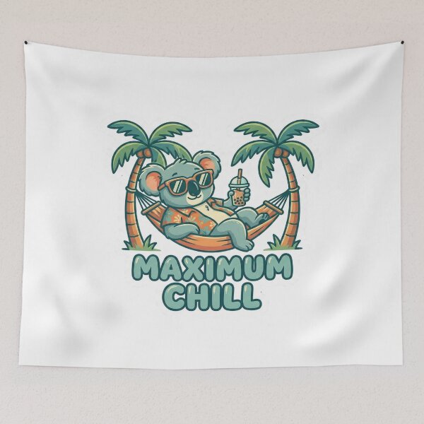 Item preview, Relaxing Summer Koala in Hammock – Maximum Chill designed and sold by FluffinCool.