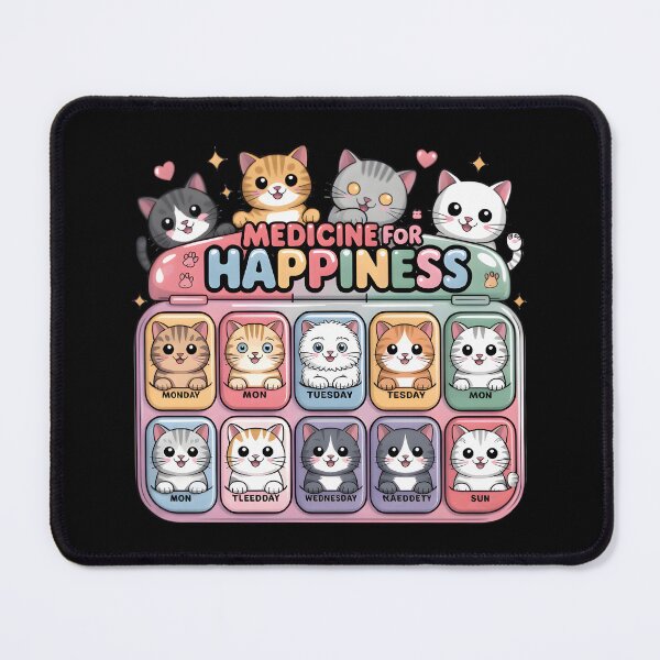 Item preview, My Medicine for Happiness Called Cats Every Day Kitten cat designed and sold by SoftyDesigns.