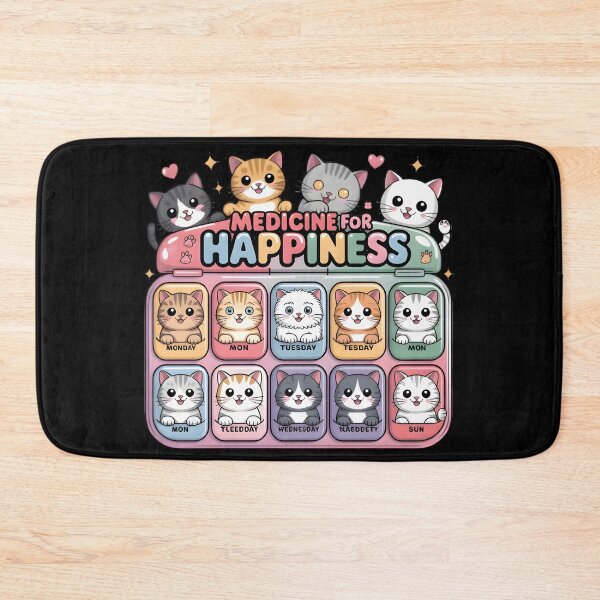 Item preview, My Medicine for Happiness Called Cats Every Day Kitten cat designed and sold by SoftyDesigns.