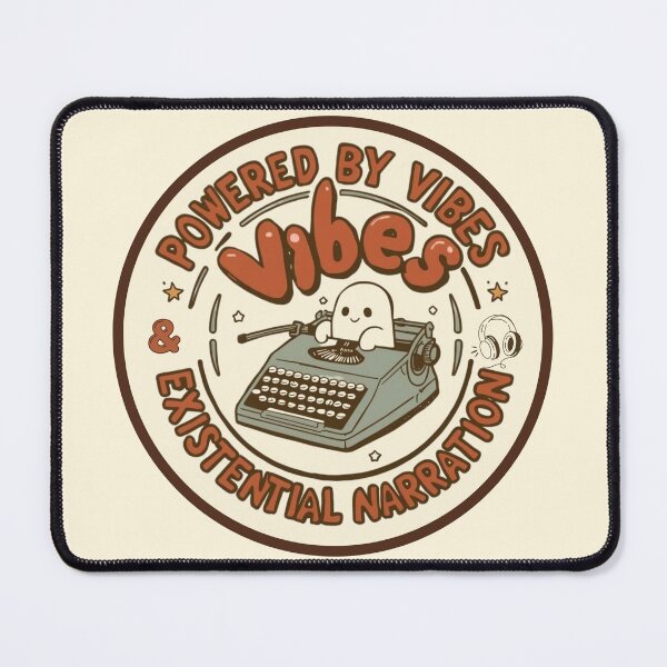 Item preview, Powered by Vibes and Existential Narration designed and sold by Quietest Riot.