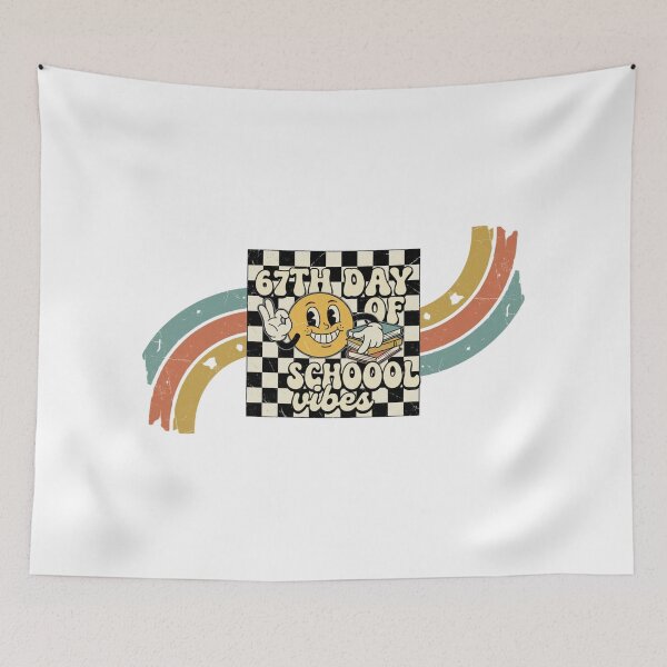 Item preview,  sixty-seven Day of School Vibes - Groovy Checkered Smiley designed and sold by w66aboo.