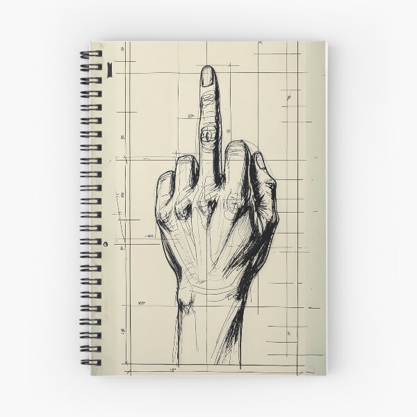 Aperçu de l'œuvre Croquis grossier, plan, doigt d'honneur, dessin de la main créée et vendue par TackyTime.
