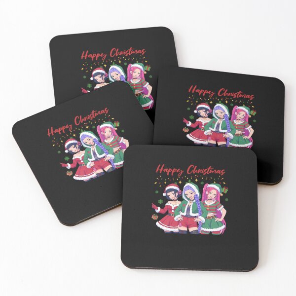 Item preview, Huntrix K-Pop Girls Happy Christmas - Rumi, Mira and Zoey Christmas designed and sold by Polarisofficial.