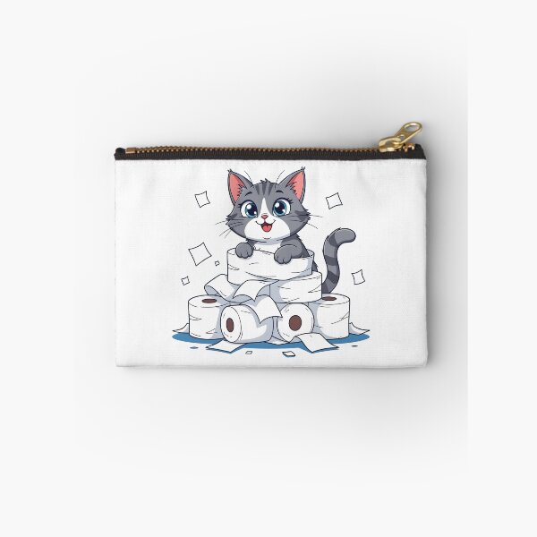 Item preview, cat bathroom Funny Toilet Paper Cat Shirt – Mischievous Cat Chaos – Cute Pet Humor Design designed and sold by Uglyandcute.