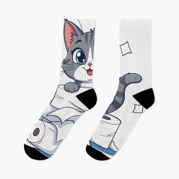 Item preview, cat bathroom Funny Toilet Paper Cat Shirt – Mischievous Cat Chaos – Cute Pet Humor Design designed and sold by Uglyandcute.