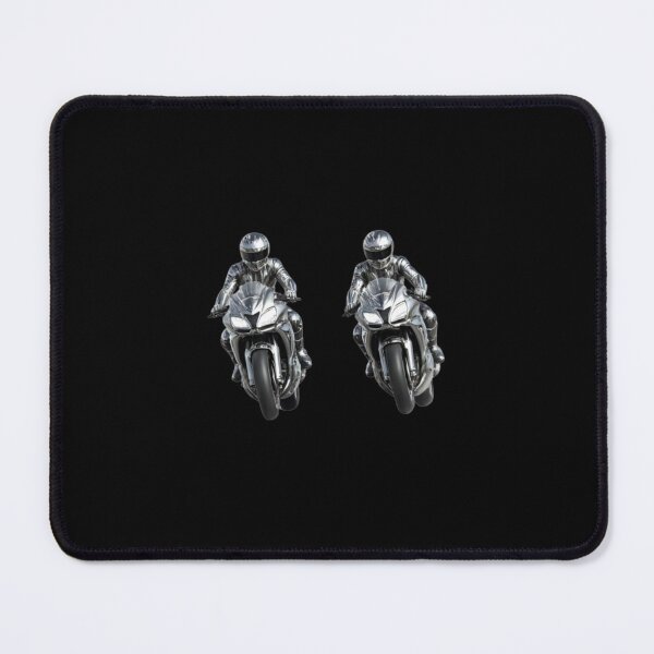 Item preview, Two motorbike riders turning in a race curve_13_Metallic paint designed and sold by Aariq.